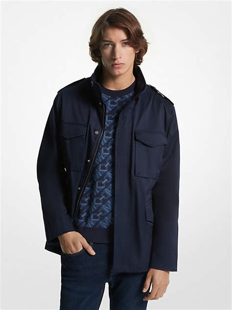 michael kors men's bonded multi-pocket field coat|Stretch Organic Cotton Field Jacket .